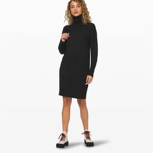 Lululemon Softer Still Sweater Dress Black 8
